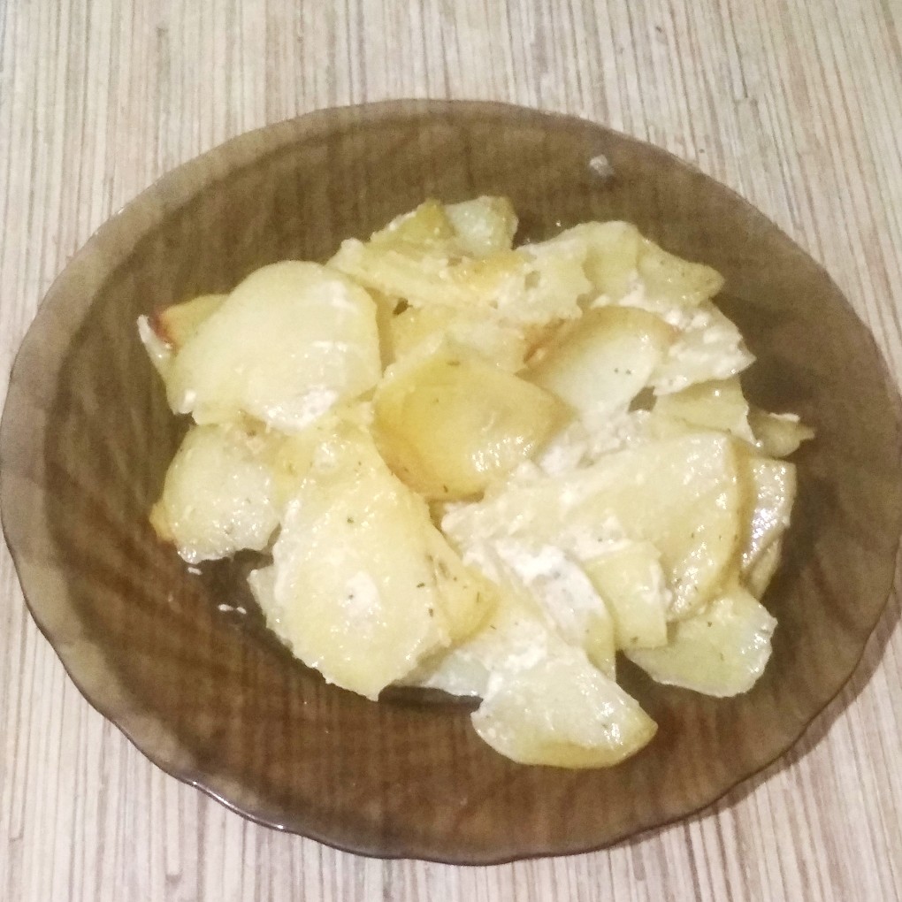 Курица с картошкой под сыром