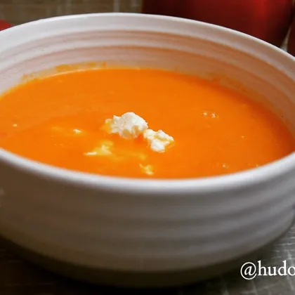 Крем суп из печеных перцев и кокосового молока #кулинарныймарафон