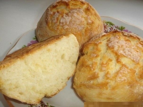 Пуховые сахарные булочки без яиц