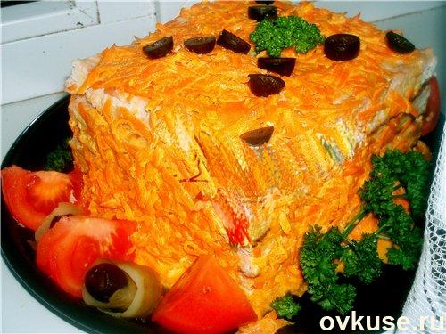 Закусочный торт из курицы