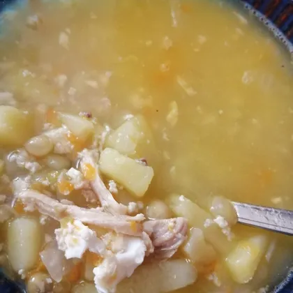Весенний суп с курицей