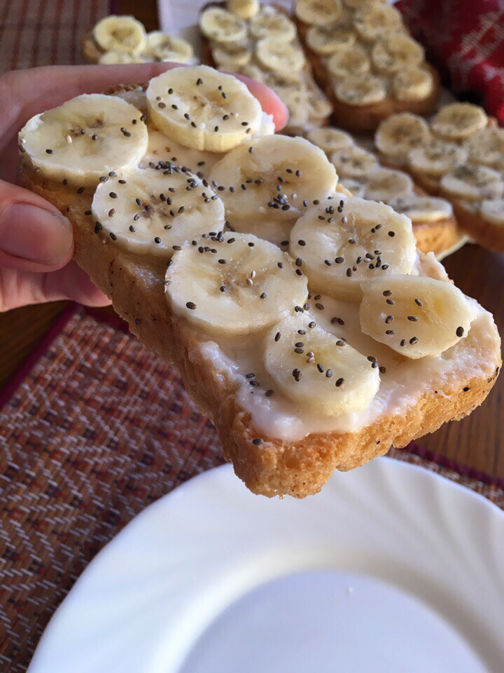 Банановый сэндвич с кокосовым маслом🥪