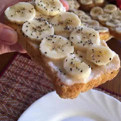 Банановый сэндвич с кокосовым маслом🥪