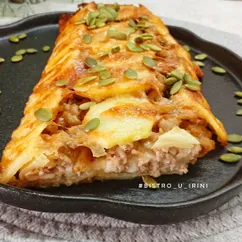 Картофельная запеканка-рулет "Чешуйки"