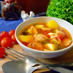 Картошка тушёная с куриным мясом