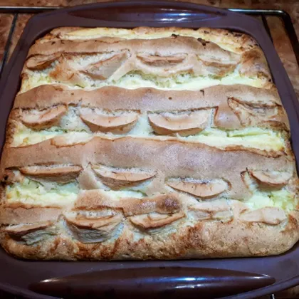 Чешский пирог бубланина с творогом и яблоками