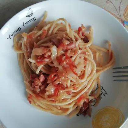 Спагетти с капустой