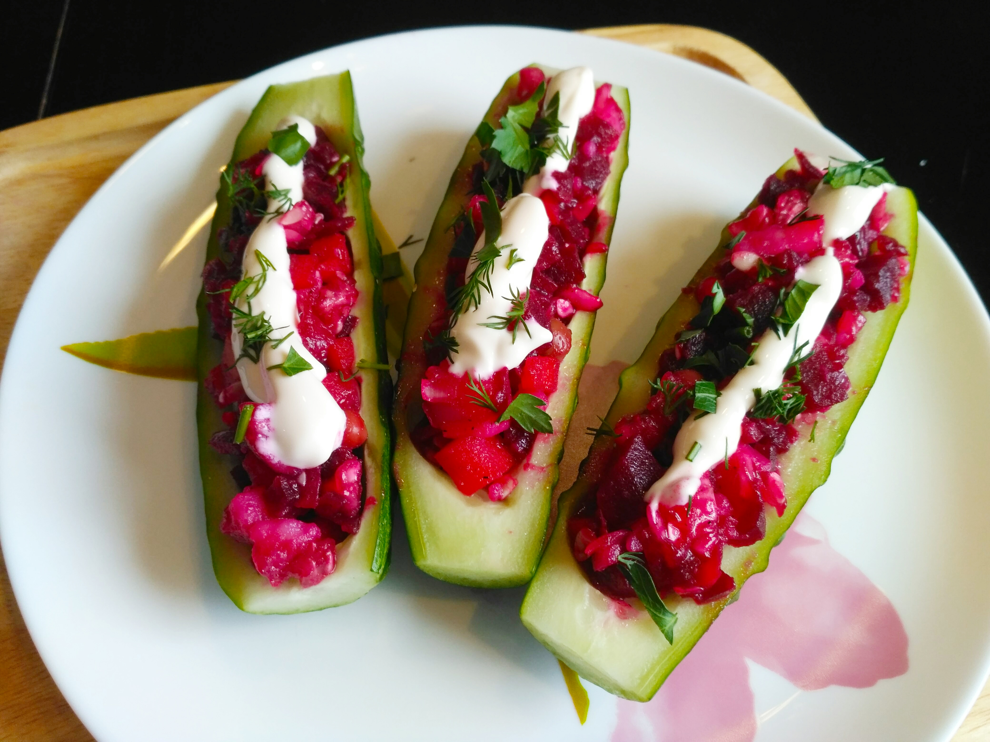 Постная закуска. Огурцы фаршированные