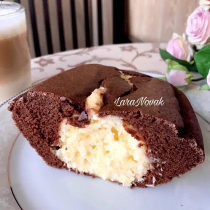 Кекс шоколадный с творожно-кокосовой начинкой