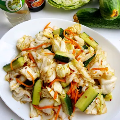 Салат с капустой огурцами по-корейски