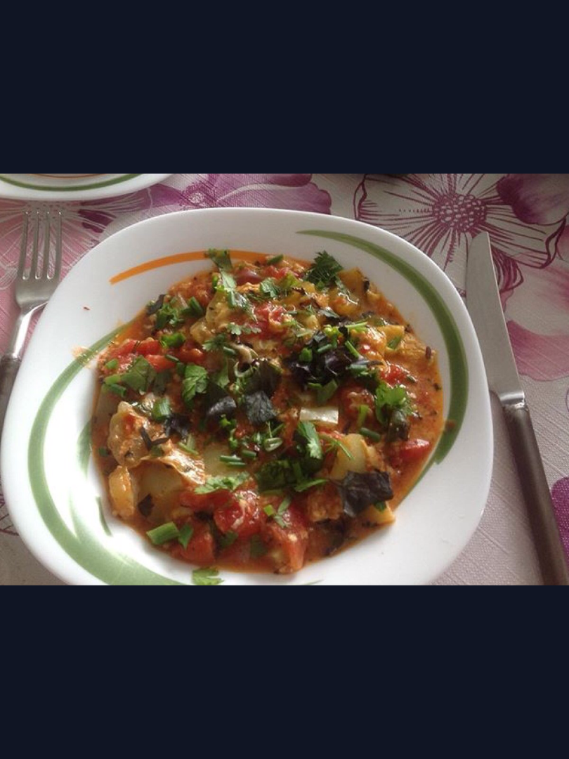 Яичница с 🍅 томатами