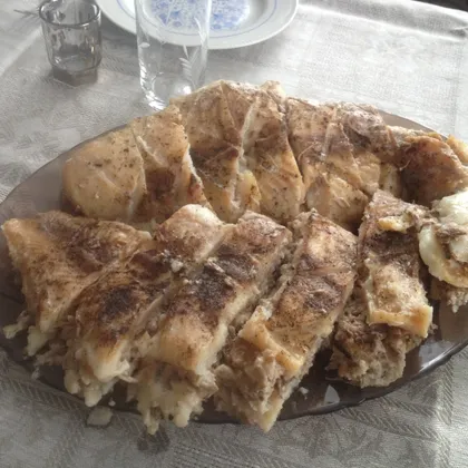 Рыба, запеченная с грибами и сыром