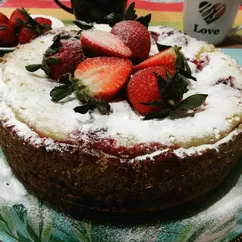 Клубничный тарт со сметанной заливкой🍓