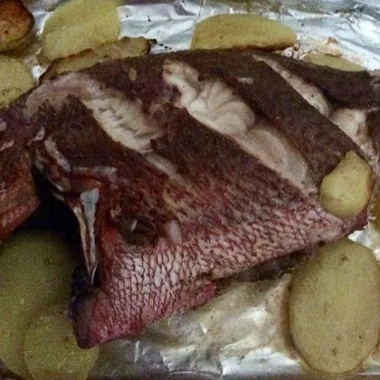 Рыбка на картофеле, в духовке