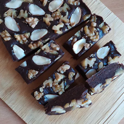 Брауни без выпечки с мукой зелёной гречки 
