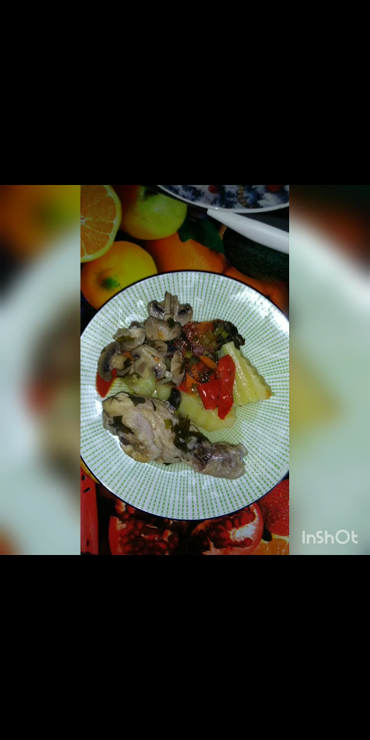 Соте куриное с грибами