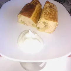 Яичнобелковые блинчики с начинкой 🤤