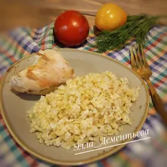 Булгур на сковороде с топлёным маслом