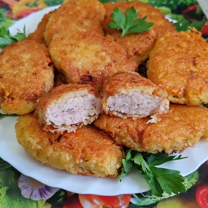 "Медвежья лапка" (котлетки в картофельной шубке) 