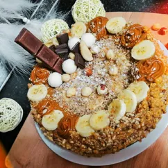 Тортик со сгущёнкой и орехами 🎂 🌰