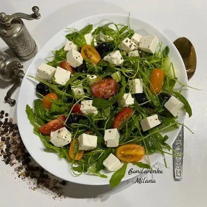 ⚜️«Легкий Греческий салат с рукколой за 10 минут»