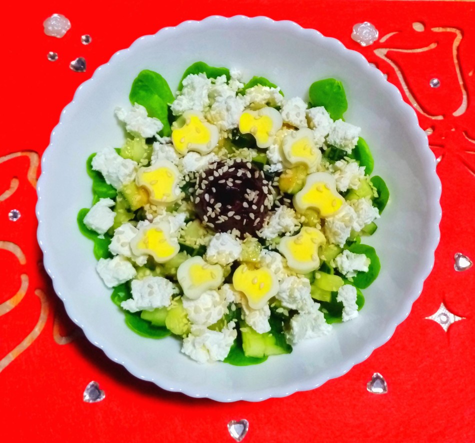 🥗Салат из свёклы и Феты с перепелиным яйцом
