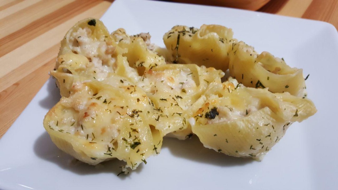 Ракушки с фаршем из индейки