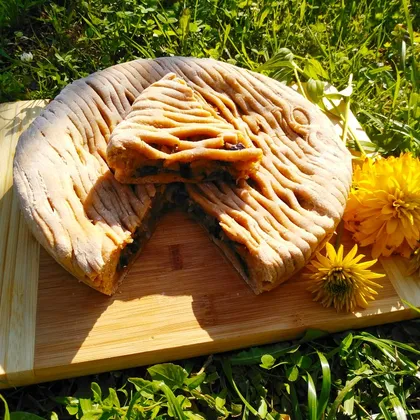 Пирог с капустой и грибами