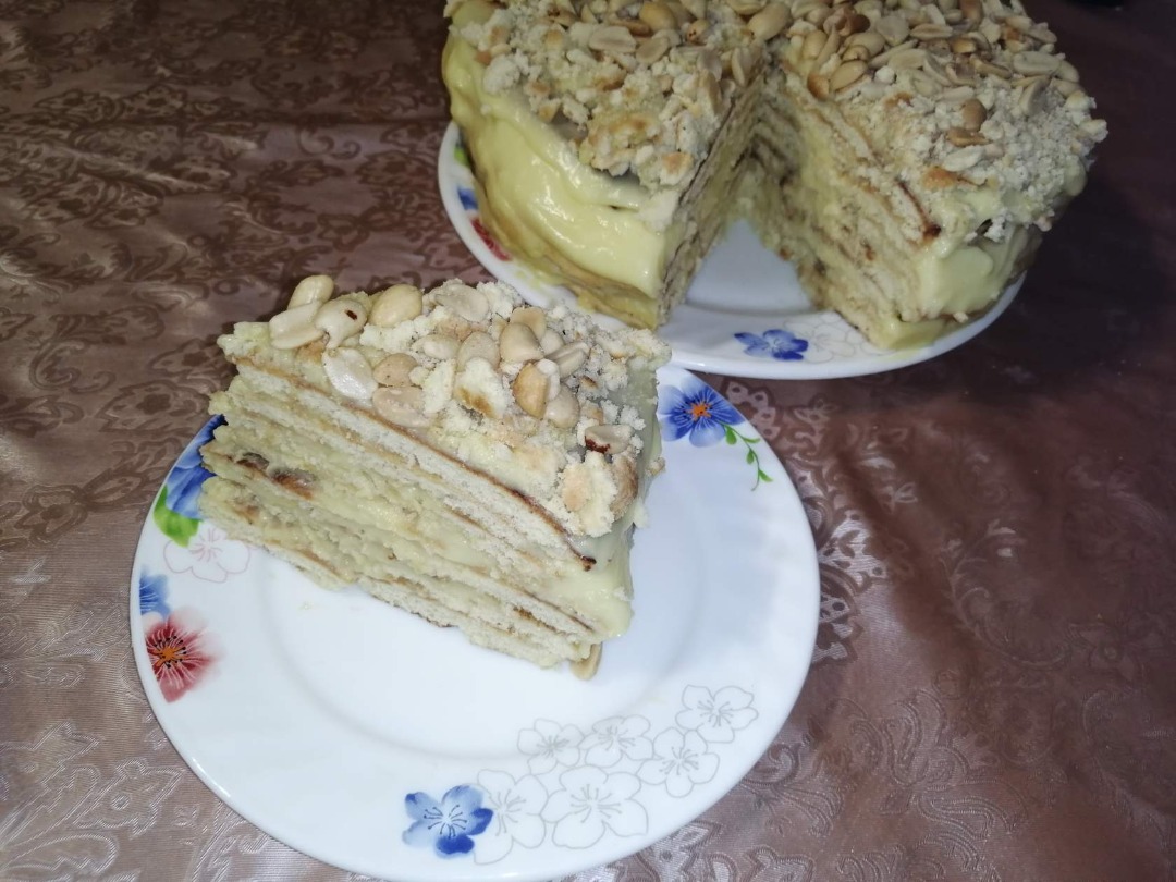 Торт Наполеон на сковороде с заварным кремом. Самый простой рецепт Наполеона на сковороде