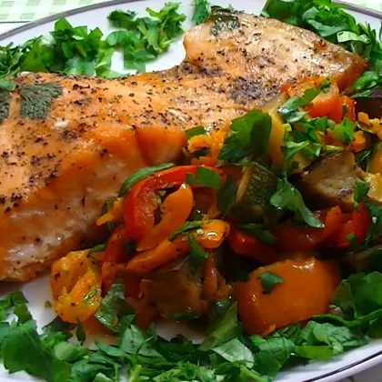 Рыба с овощами в духовке, рецепт