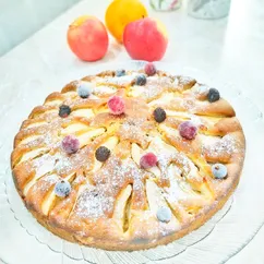 Воздушная шарлотка с яблоками🥧🍏🍎