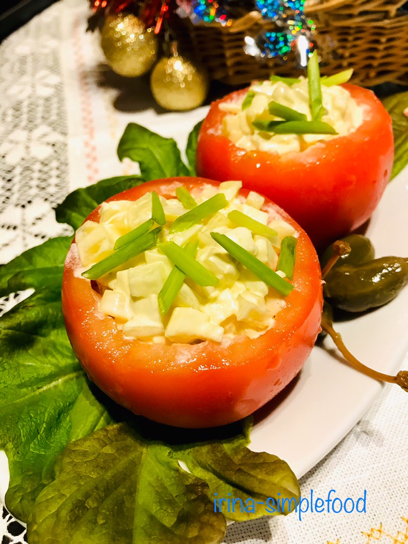 Помидоры фаршированные, закусочные