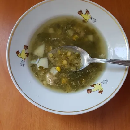 Суп из бобовых с зеленью