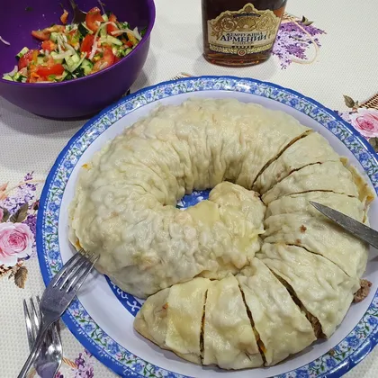 Ханум Рулет с мясом, тыквой и картошкой