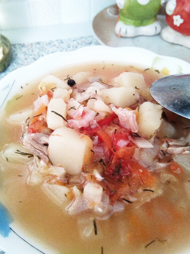 Овощное рагу с индейкой. Пальчики оближешь 😋🖐🍲
