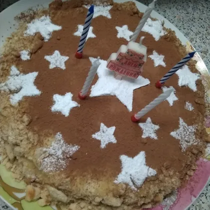 Торт на сковороде со сгущенкой