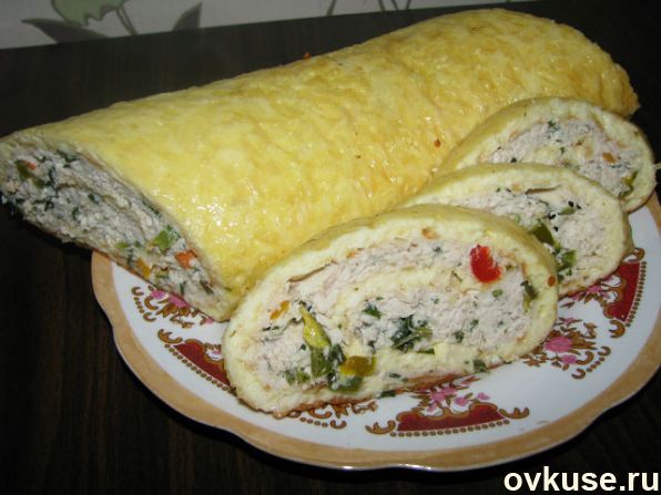 Сырно-куриный рулет