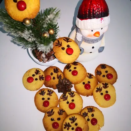 Печенье на Новый год Рождественское печенье. Печенье🦌'Рудольф'