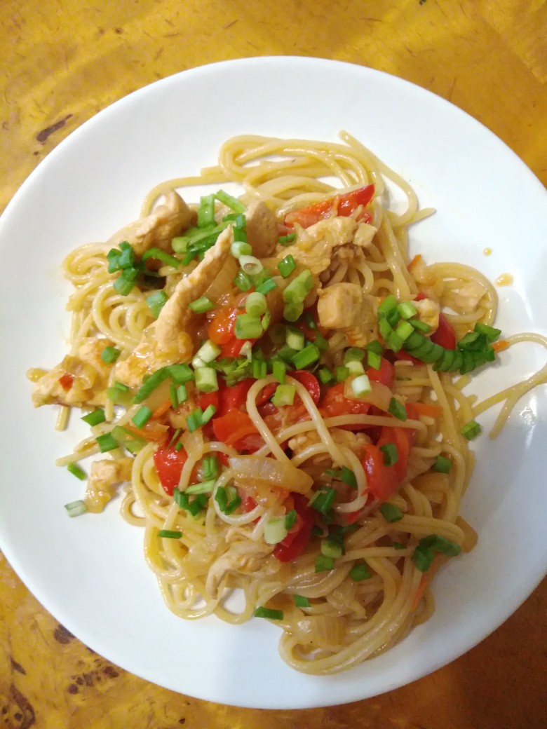 Лапша по китайски с курицей