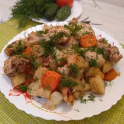 Вкусный и сытный ужин в "рукаве"