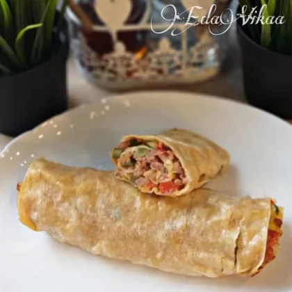 Запечённый рулет из лаваша 🌯