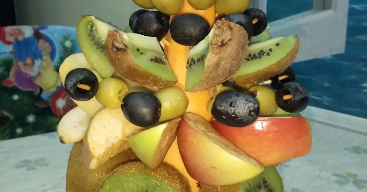 Как сделать елочку из яблок. Как сделать елочку из фруктов – пошаговый рецепт с фото