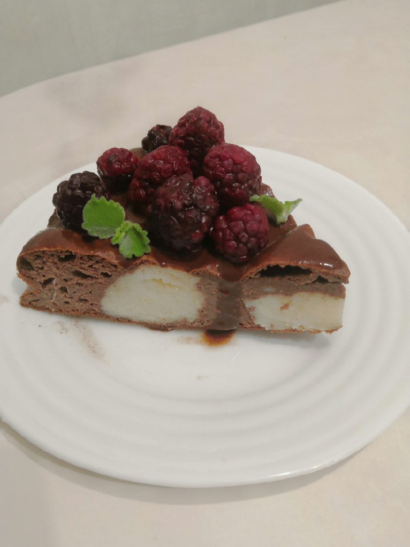 Шоколадный пирог с творожными шариками, пошаговый рецепт на ккал, фото, ингредиенты - Елена-Sh