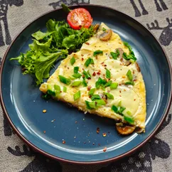 Омлет с шампиньонами и моцареллой