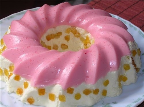Творожный торт с грейпфрутовым желе