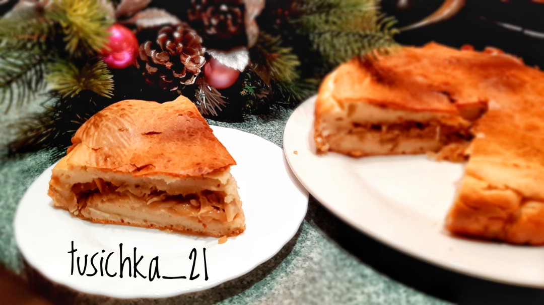 Пирог "Шарлотка с капустой"