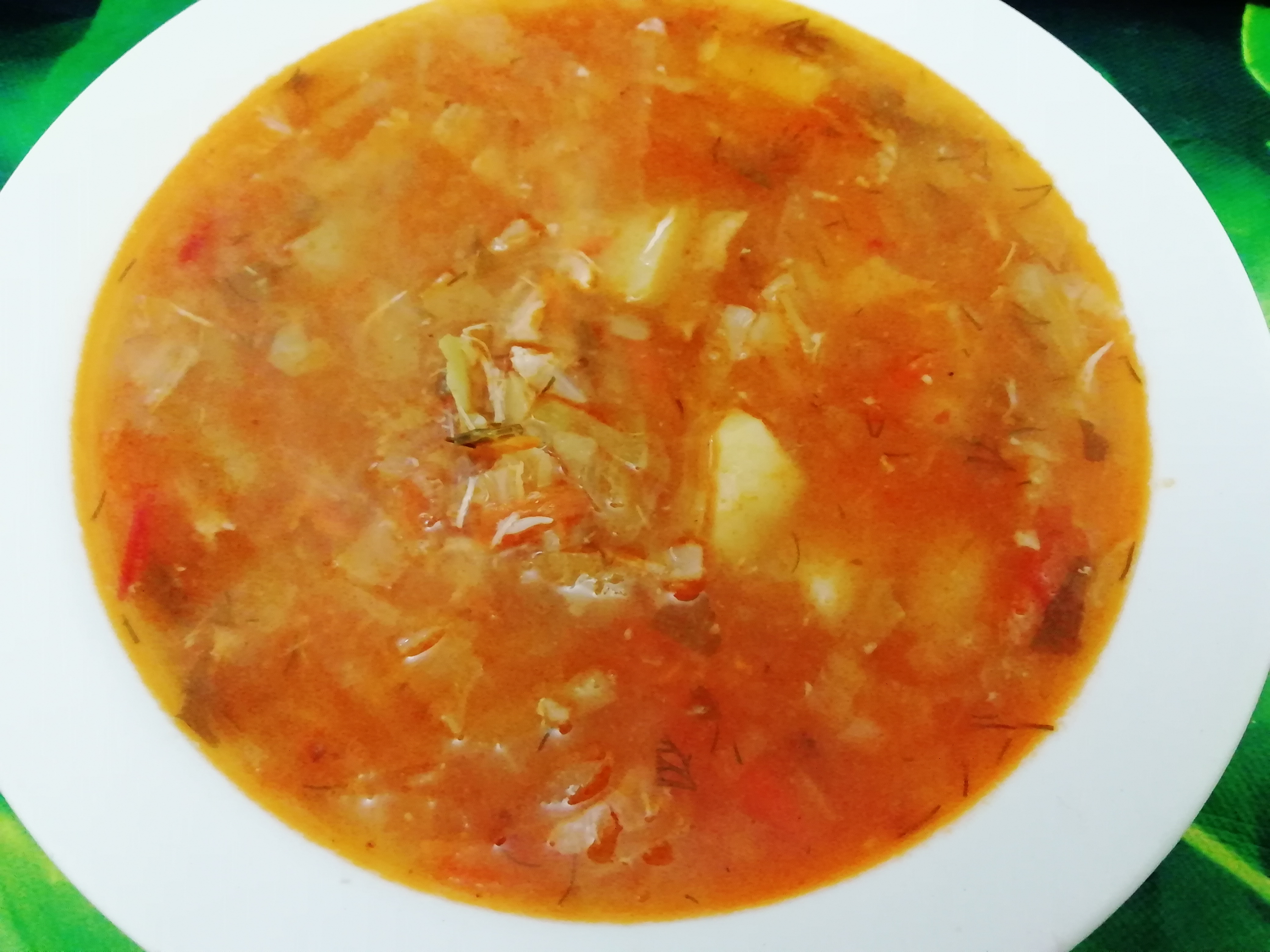 Борщ с молодой капустой