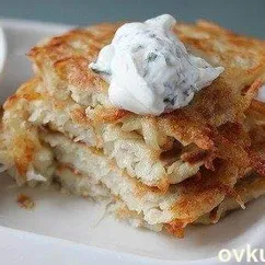 Картофельные блины с куриным фаршем