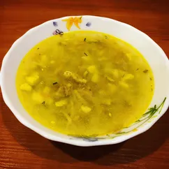 Куриный суп с яйцом и зеленью🍲