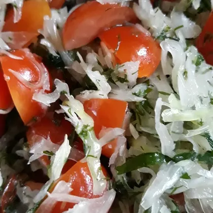 Салат капустный с черри и зеленью 🍅 🥗